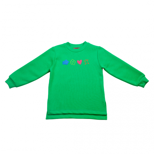 Agatha Ruiz De La Prada Μπλούζα Φούτερ με Καρδιά Πράσινη (7SS3699)