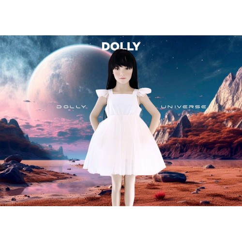 Dolly By Le Petit Tom Φόρεμα Universe Sequin Glitter Galaxy Tutu White 1-3y (69101)