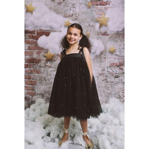 Dolly By Le Petit Tom Φόρεμα και Φούστα 2in1  Pearl Cute Tulle Black 8-10y (57357)