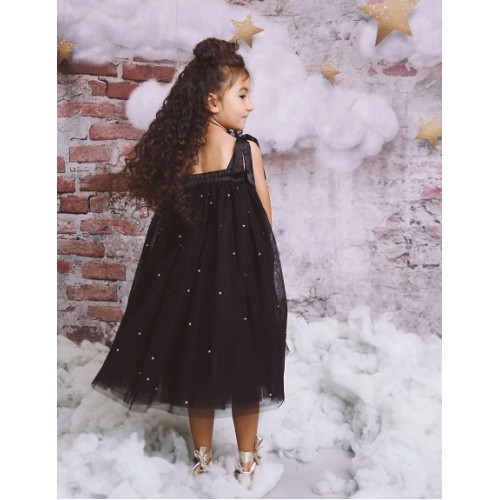 Dolly By Le Petit Tom Φόρεμα και Φούστα 2in1  Pearl Cute Tulle Black 8-10y (57357)