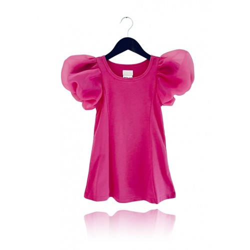 Dolly By Le Petti Tom Φόρεμα Puff Sleeve Barbie Pink 8-10y (21915469)