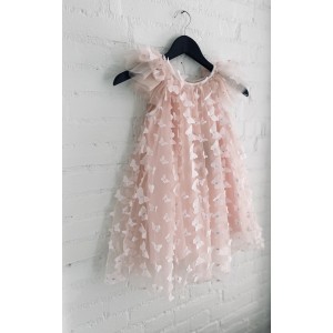 Dolly By Le Petit Tom Φόρεμα Allover Buterflies Tutu Pink 1-3y (41245)