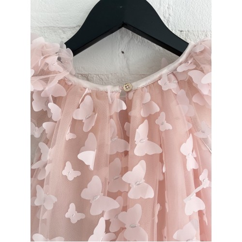 Dolly By Le Petit Tom Φόρεμα Allover Buterflies Tutu Pink 1-3y (41245)