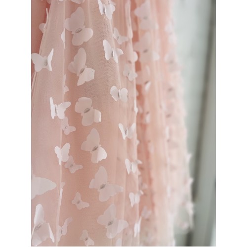 Dolly By Le Petit Tom Φόρεμα Allover Buterflies Tutu Pink 1-3y (41245)