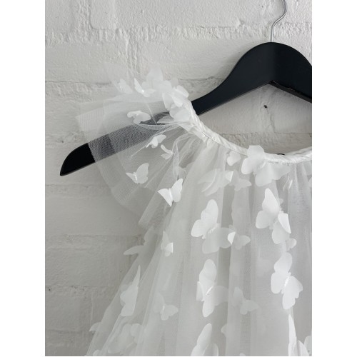 Dolly By Le Petit Tom Φόρεμα Allover Buterflies Tutu White 1-3y (48976)