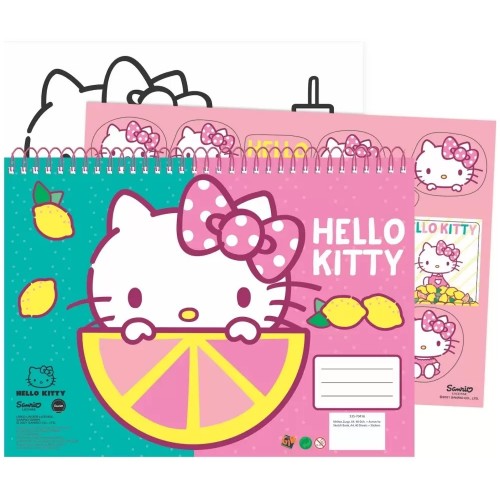 GIM Μπλοκ Ζωγραφικής με Αυτοκόλλητα Hello Kitty (335-70416)