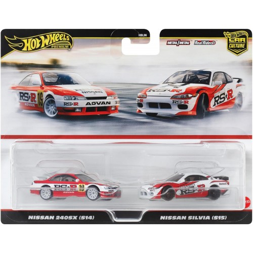 Hot Wheels Premium Nissan 240SX (S14) / Nissan Silvia (S15) (HBL96/HRR84)