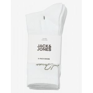 Jack and Jones Junior Κάλτσες Tennis Σετ5 Λευκές (12259504)