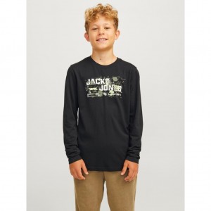 Jack and Jones Junior T-shirt Μακρυμάνικο Logo Black (12263092)