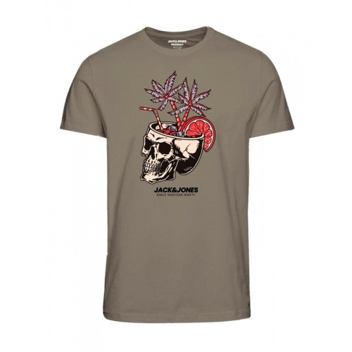 Jack and Jones Junior T-Shirt Skull Silver Sage (12259928)