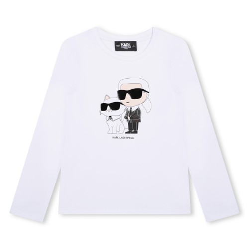 Karl Lagerfeld T-Shirt Μακρυμάνικο Λευκό Νο14-16 (Z30209 10P)