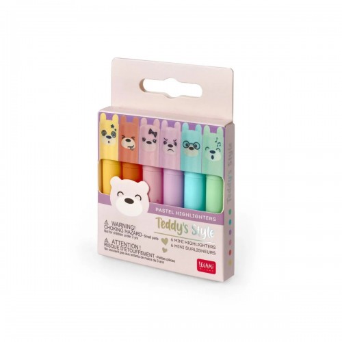 Legami Pastel Highlighters Teddy's Style (MH0004)