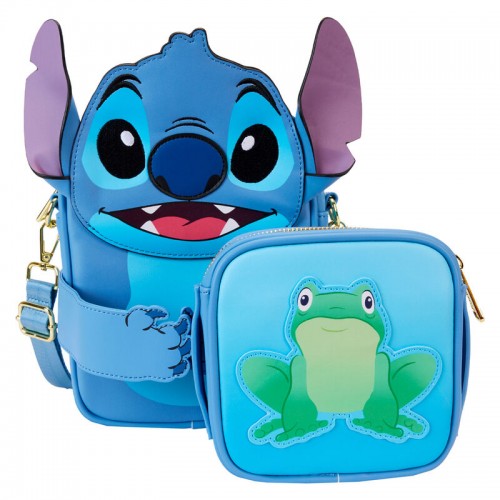 Loungefly Τσαντάκι Ώμου με Πορτοφόλι Κερμάτων Disney Stitch Camping Cuties (51408)