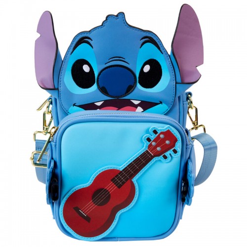 Loungefly Τσαντάκι Ώμου με Πορτοφόλι Κερμάτων Disney Stitch Camping Cuties (51408)