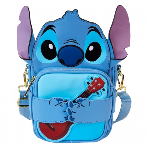 Loungefly Τσαντάκι Ώμου με Πορτοφόλι Κερμάτων Disney Stitch Camping Cuties (51408)