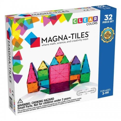 Magna Tiles Clear Colors 32τεμ (02132)