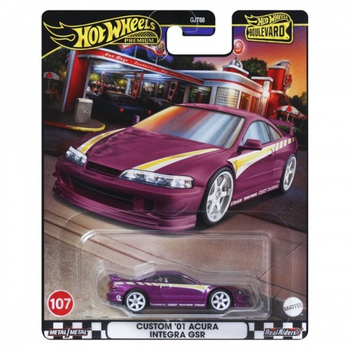 Hot Wheels Premium Real Riders Boulevard 1:64 - Custom '01 Acura Integra GSR(HRT77/GJT68)