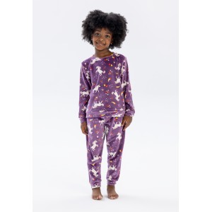 Minoti Πυτζάμες Unicorns Purple Velour (20PJ3)