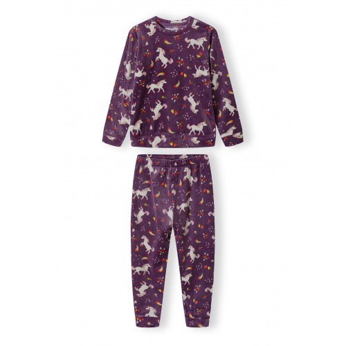 Minoti Πυτζάμες Unicorns Purple Velour (20PJ3)