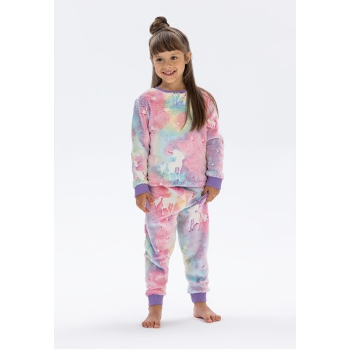 Minoti Πυτζάμες Glow In The Dark Fleece Unicorns (20PJ7)