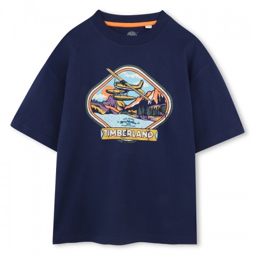 Timberland Short Sleeves Tee-Shirt Blue Teen (T60433)