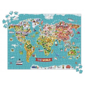 Tooky Toy Puzzle 500τεμ Παγκόσμιος Χάρτης (LT012)