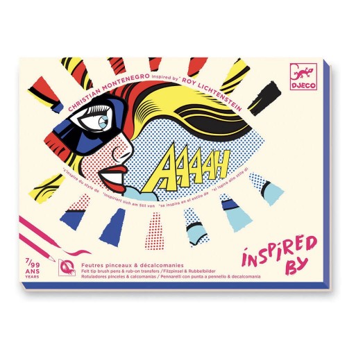 Djeco Ζωγραφική με Μαρκαδόρους Σούπερ Ήρωες Roy Lichtenstein (09376)