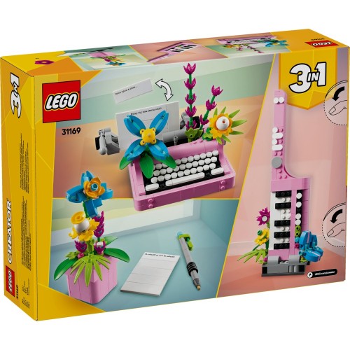 Lego Creator 3in1 Typewriter With Flowers (31169)