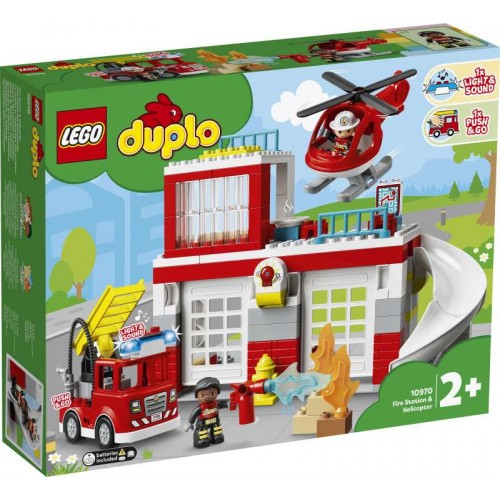 Lego Duplo Fire Station & Helicopter (10970)