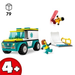 Lego City Emergency Ambulance and Snowboarder (60403)