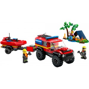 Lego City Fire 4x4 Fire Truck with Rescue Boat (60412)