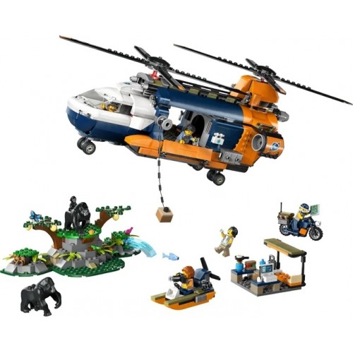 Lego City Jungle Explorer Helicopter at Base Camp (60437)