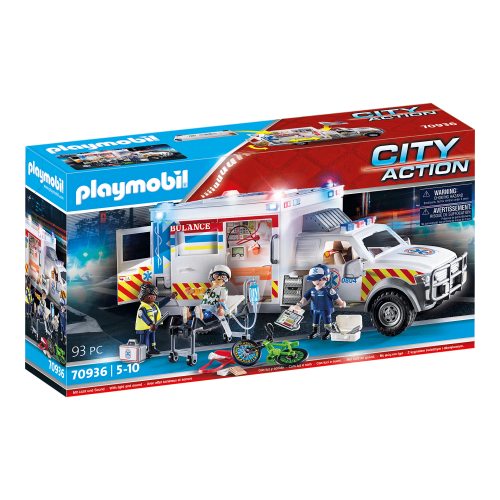 Playmobil US Ambulance Όχημα Πρώτων Βοηθειών (70936)