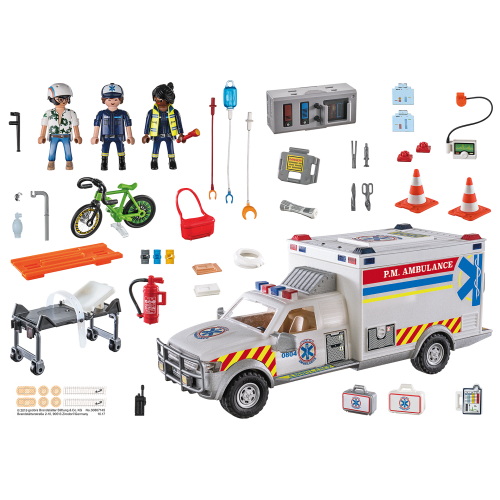 Playmobil US Ambulance Όχημα Πρώτων Βοηθειών (70936)