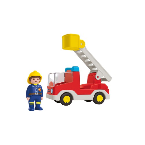 Playmobil Junior - Πυροσβέστης με κλιμακοφόρο όχημα (71683)