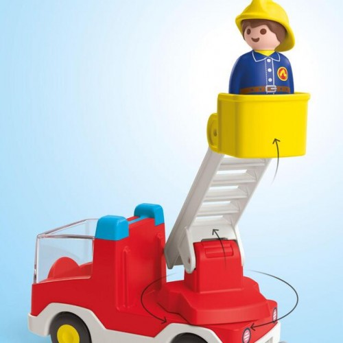 Playmobil Junior - Πυροσβέστης με κλιμακοφόρο όχημα (71683)