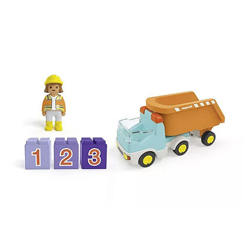 Playmobil Junior - Ανατρεπόμενο Φορτηγό με εργάτη (71685)