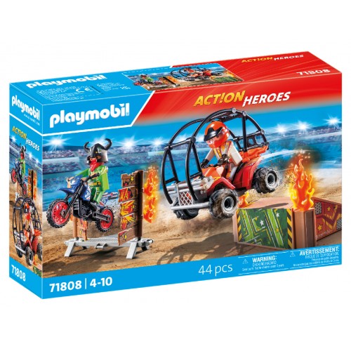 Playmobi Promo Packs - Ακροβατικά με γουρούνα και μηχανή (71808)