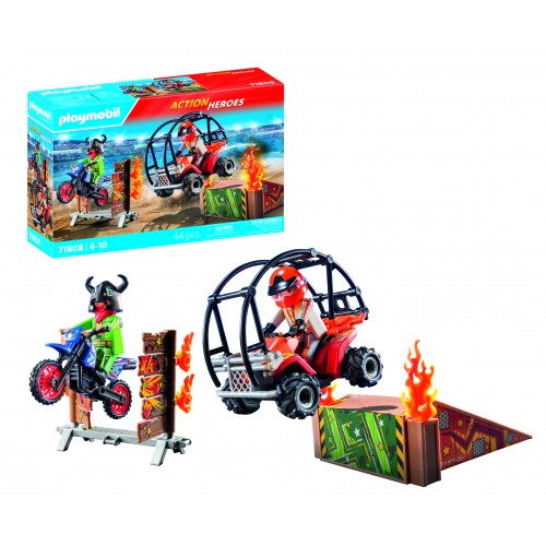 Playmobi Promo Packs - Ακροβατικά με γουρούνα και μηχανή (71808)