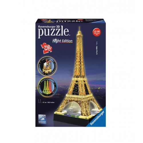 Puzzle 3D 216τεμ Night Edition Eiffel Tower (12579)